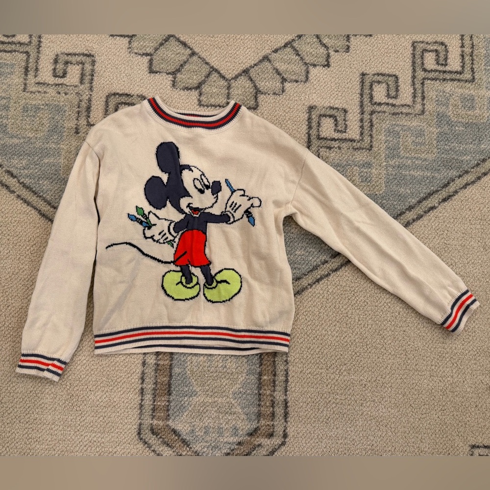 GAP Cream and Red Character Sweater